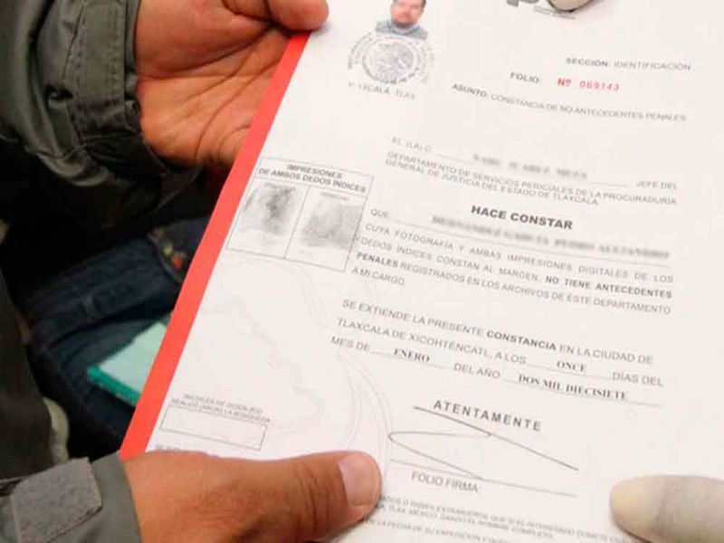 Proponen eliminar constancia de antecedentes no penales