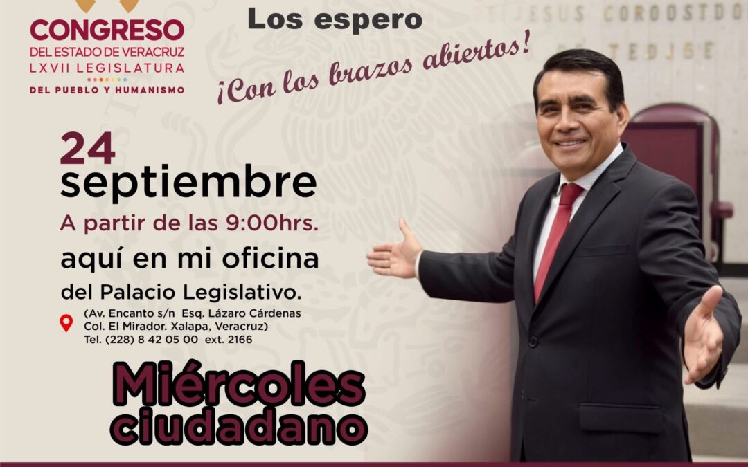 Invitación al Miércoles de Atención Ciudadana de Esteban Bautista