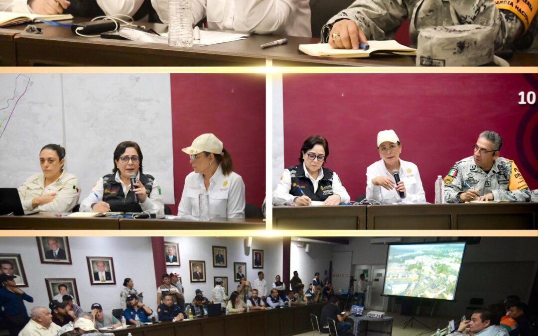 Rocío Nahle lidera esfuerzos de coordinación ante lluvias en Poza Rica