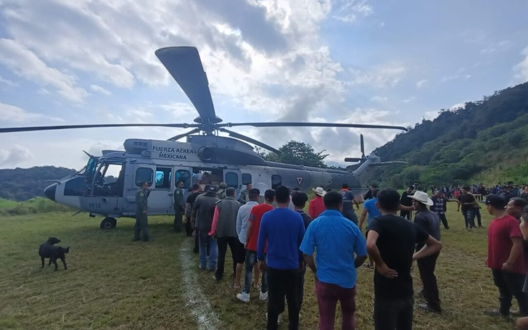 Rocío Nahle lidera entrega de ayuda humanitaria en Ilamatlán, con apoyo interinstitucional