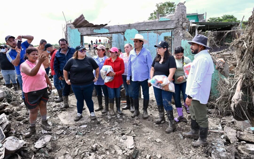 Legisladores de Morena y PVEM, liderados por Esteban Bautista, refuerzan ayuda humanitaria en Poza Rica y municipios afectados por inundaciones
