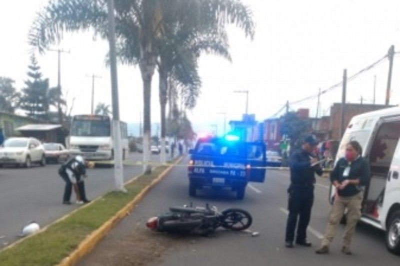 Motociclista muere al chocar contra palmera en Orizaba, Veracruz