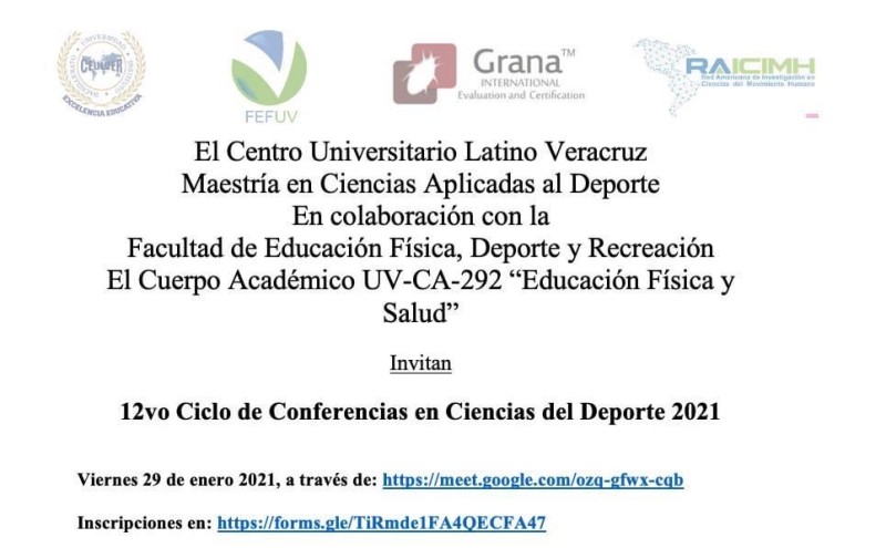 Realizarán Ciclo de Conferencias en Ciencias Aplicadas al Deporte 2021