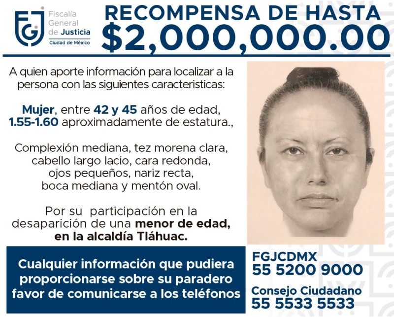 Difunden retrato hablado de mujer que se llevó a Fátima