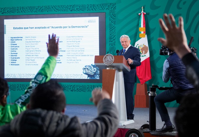 Presidente celebra respuesta de mandatarios estatales al Acuerdo Nacional por la Democracia