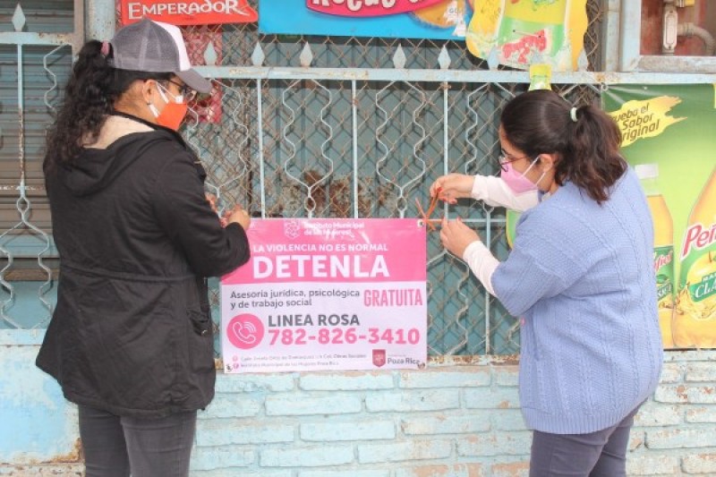 Difunden “Línea Rosa” en colonias de Poza Rica