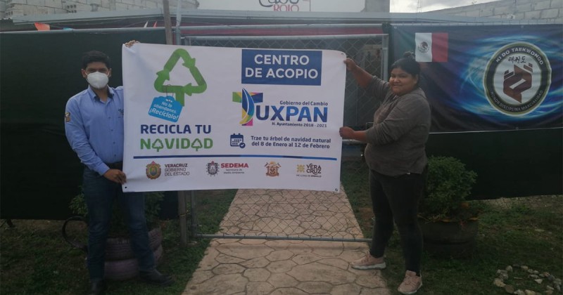 Gobierno de Tuxpan invita a la población a participar en la campaña «Recicla tu navidad»