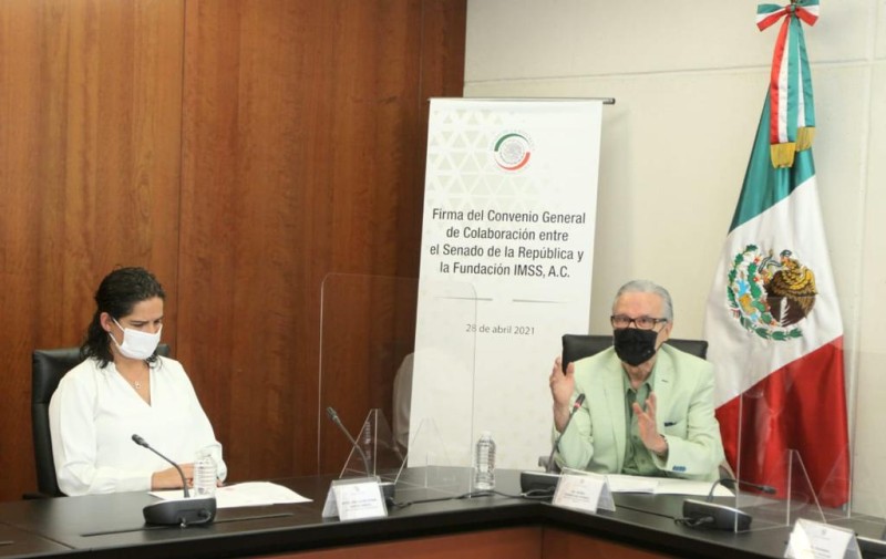 Fundación IMSS y Senado de la República firman convenio para fortalecer actividades legislativas en materia de salud