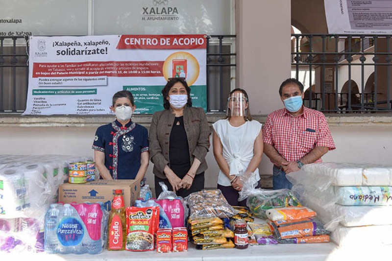 Instala Ayuntamiento de Xalapa centro de acopio para apoyar a familias de Tabasco